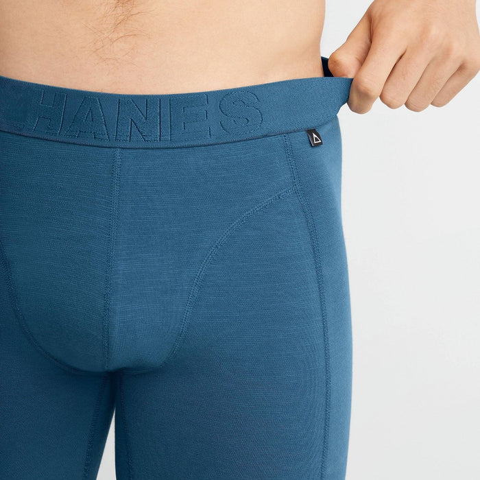 Hanes Premium Men's Explorer Boxer Briefs 2pk - Red/Blue M