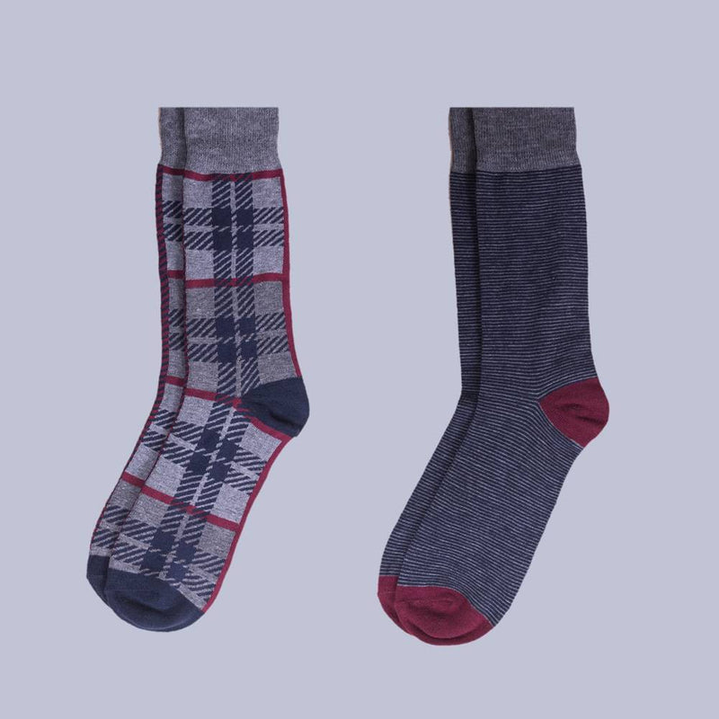Men's Plaid Novelty Socks 2pk - Goodfellow & Co Charcoal Gray 10-13