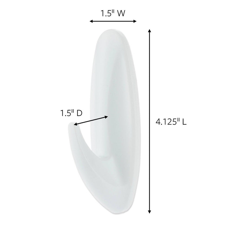 Command Large Sized Designer Hooks Value Pack White