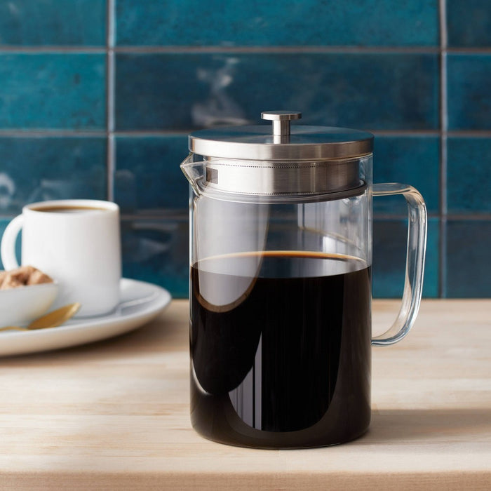 67oz Glass Pitcher with Stainless Steel Lid - Threshold