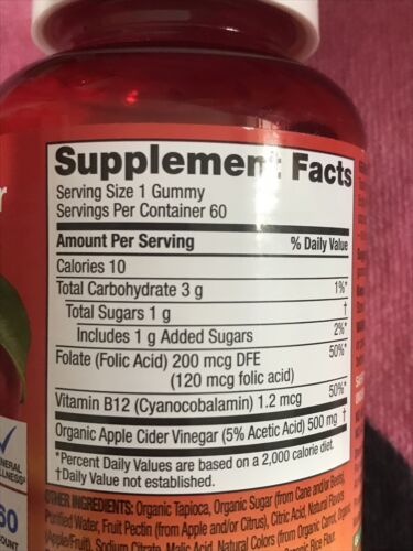 2  Apple Cider Vinegar Gummies 60 Count