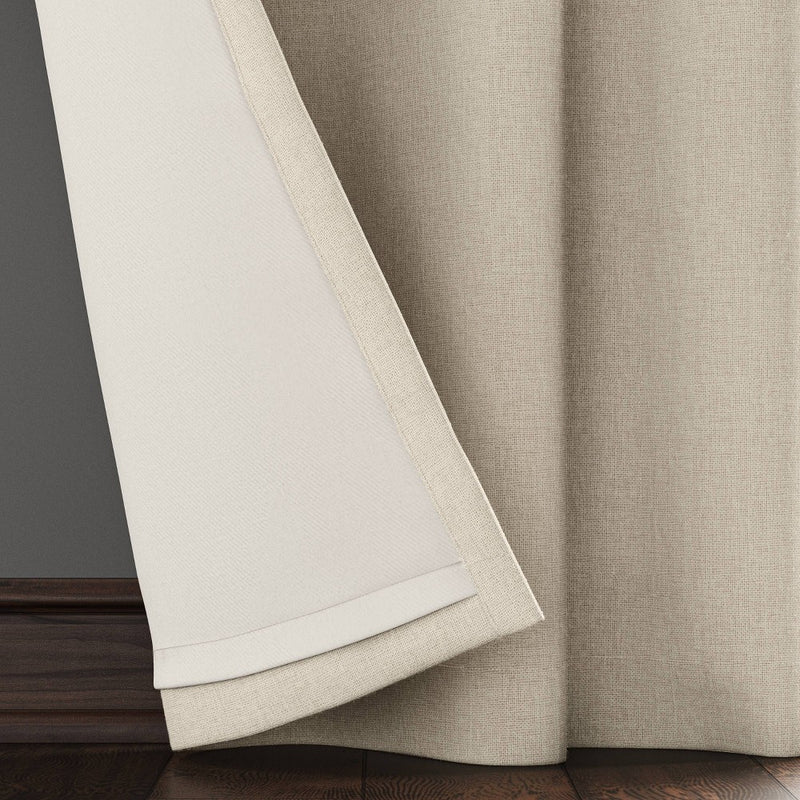 2pk 63"x50" Aruba Blackout Curtain Panels Brown - Threshold