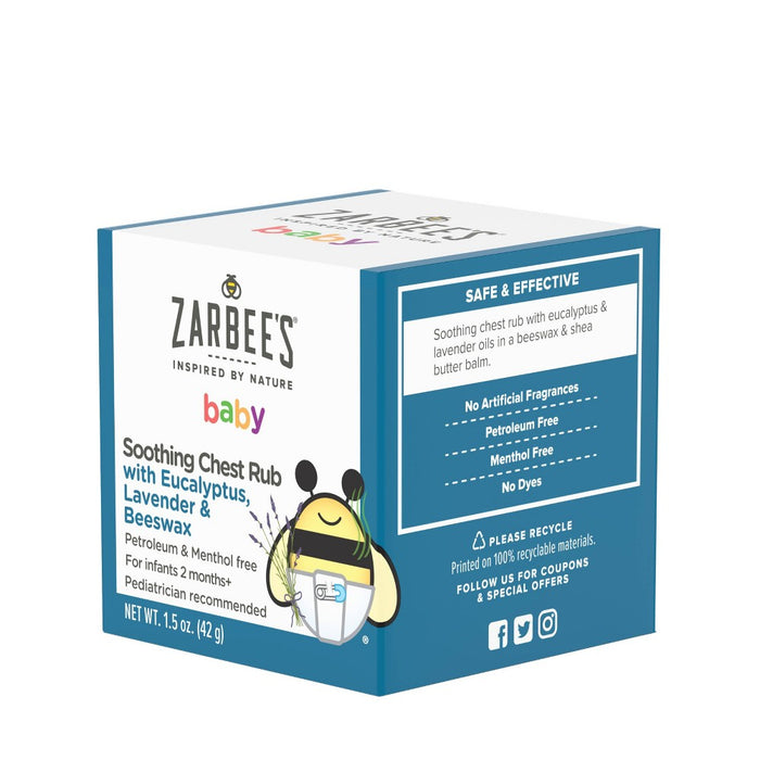 Zarbee's Baby Soothing Chest Rub, Eucalyptus, Lavender & Beeswax - 1.5 oz