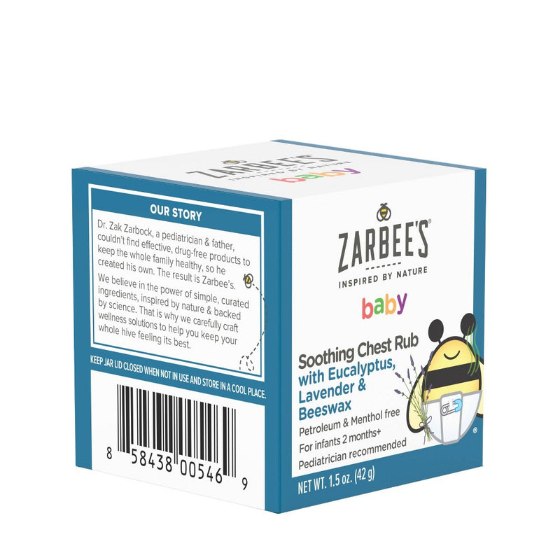 Zarbee's Baby Soothing Chest Rub, Eucalyptus, Lavender & Beeswax - 1.5 oz