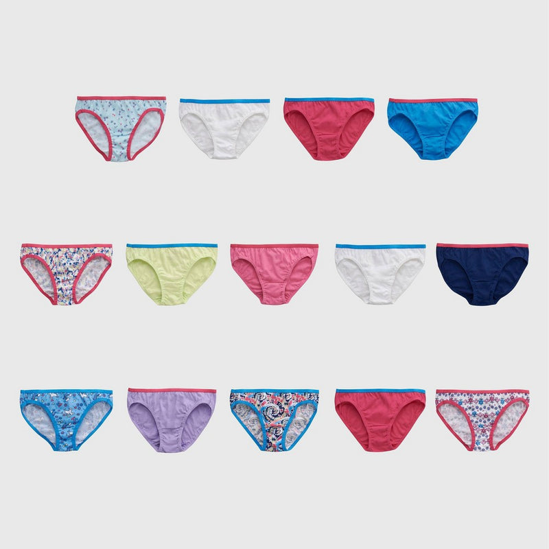 Hanes Girls' 14pk Bikini - Colors May Vary 12