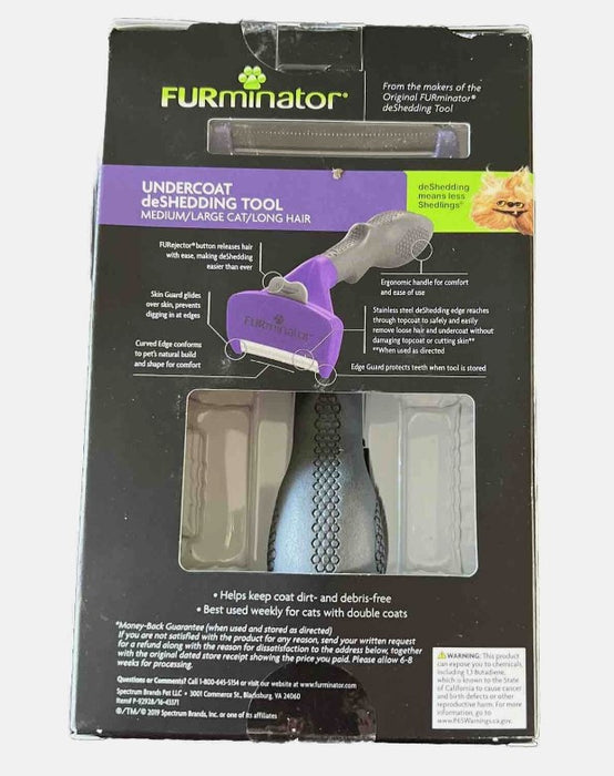 Furminator Long Hair Deshedding Tool For Cats - M/L
