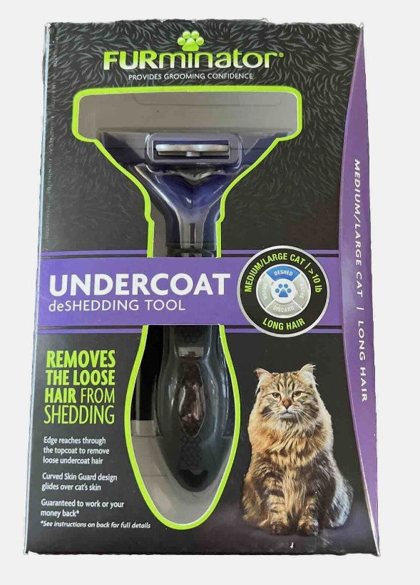 Furminator Long Hair Deshedding Tool For Cats - M/L