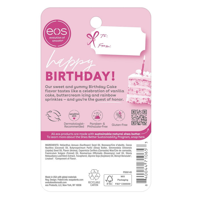 eos Lip Balm Stick - Birthday Cake - 0.28oz