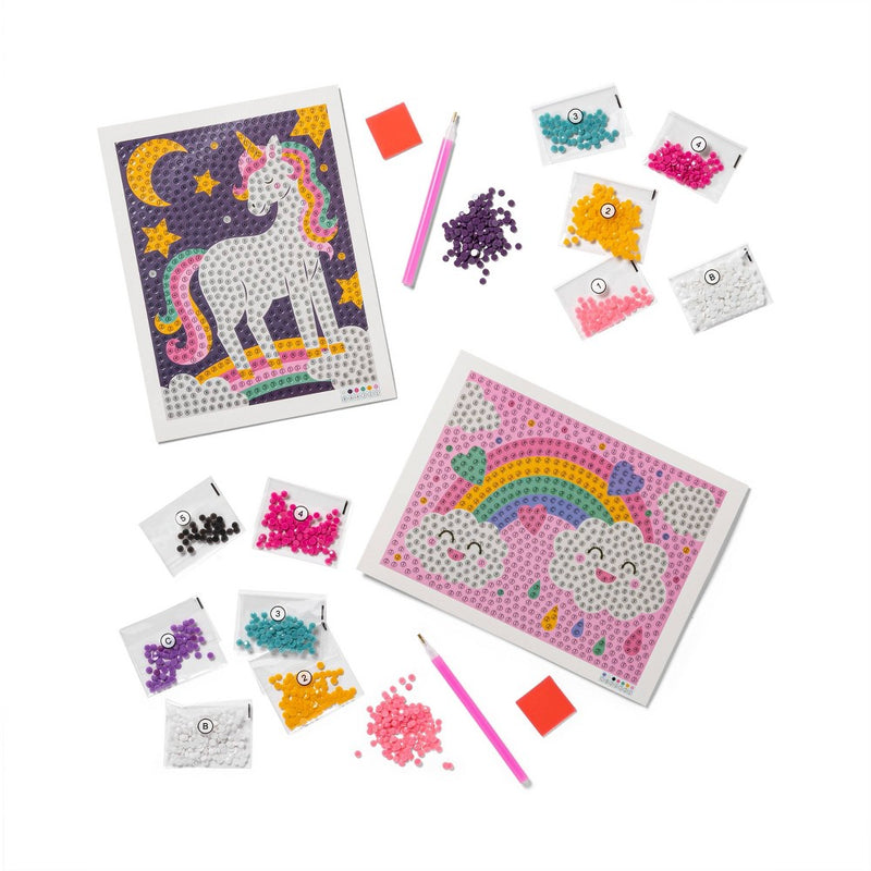 2pk 6''X6'' Gem Art Poster Unicorn/Rainbow - Mondo Llama