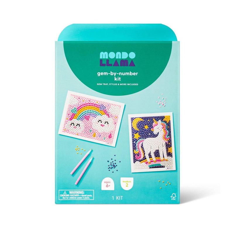 2pk 6''X6'' Gem Art Poster Unicorn/Rainbow - Mondo Llama