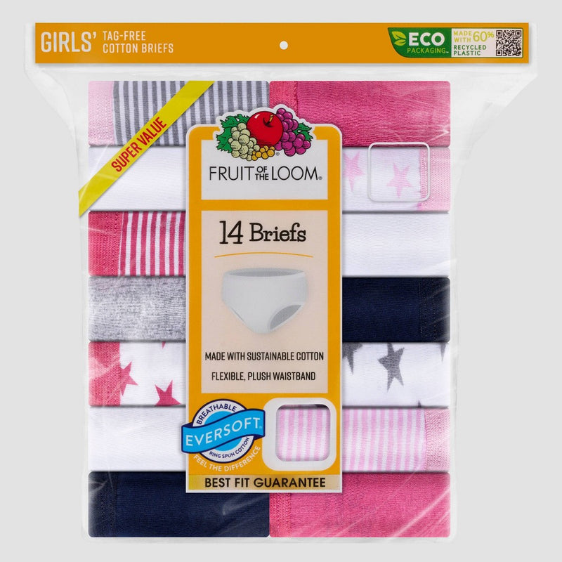 Fruit of the Loom Girls' 14pk Classic Briefs - Colors May Vary 8