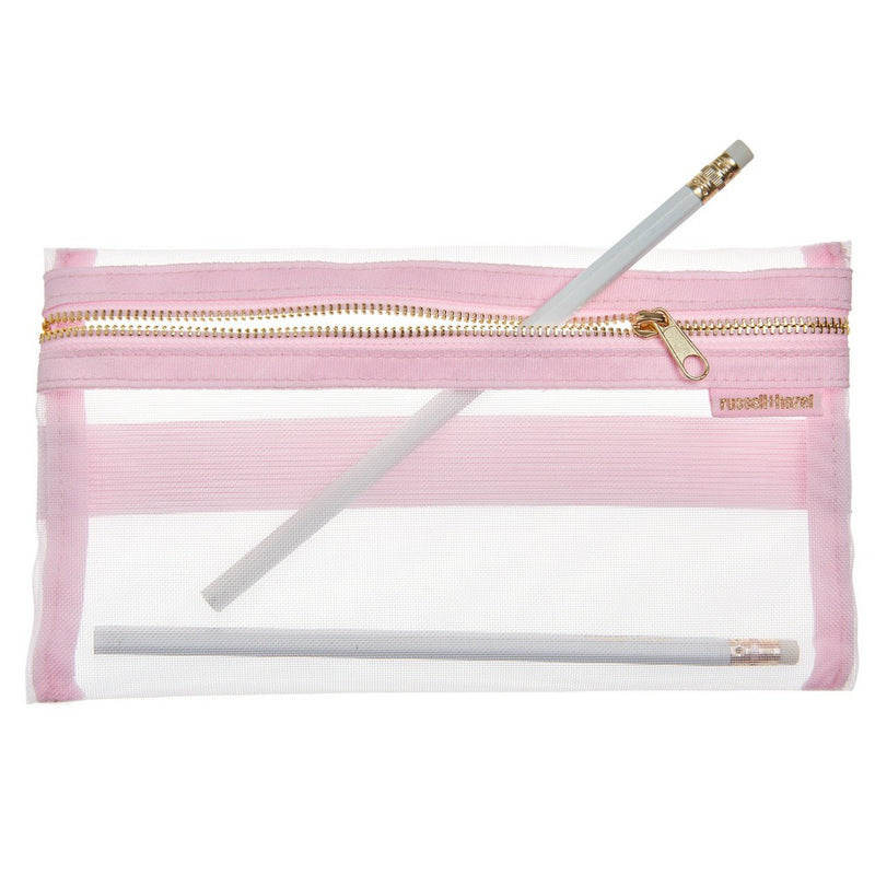 russell+hazel Fundamentals Mesh Pencil Case Blush