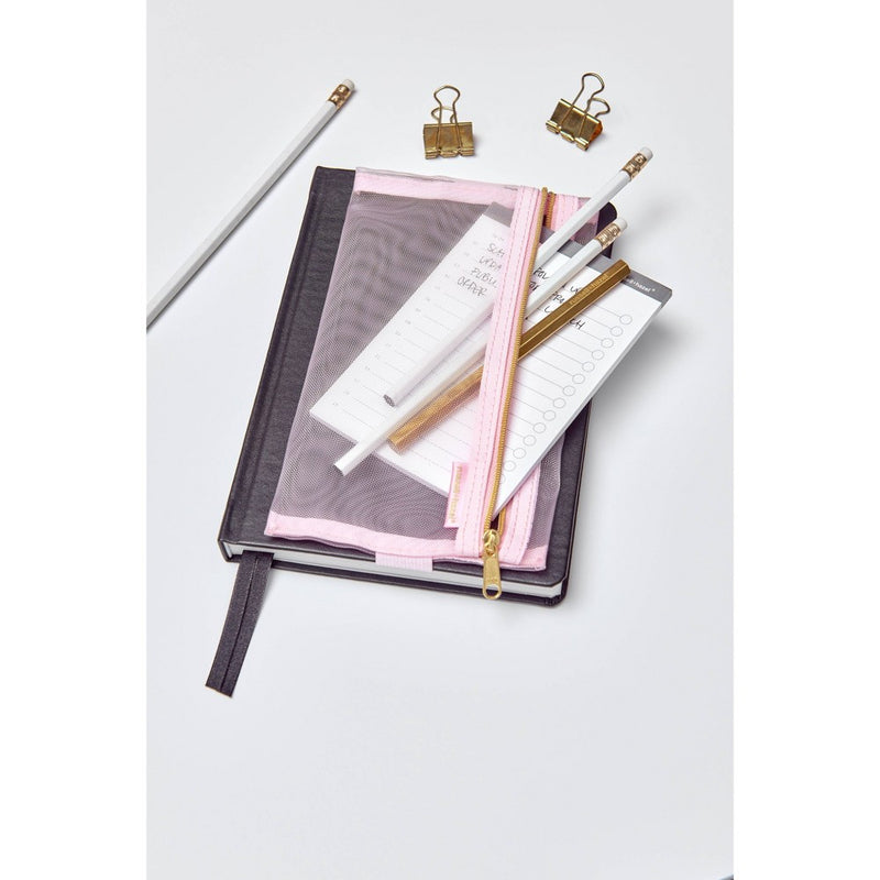 russell+hazel Fundamentals Mesh Pencil Case Blush