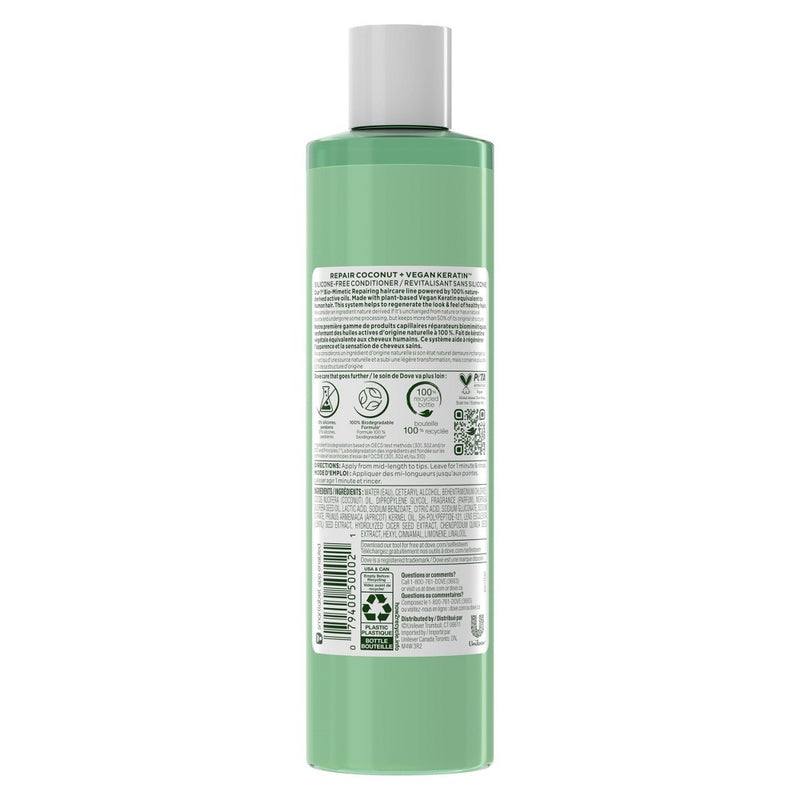 Dove Beauty Real Repair Coconut & Vegan Keratin Silicone-Free Conditioner - 10 fl oz