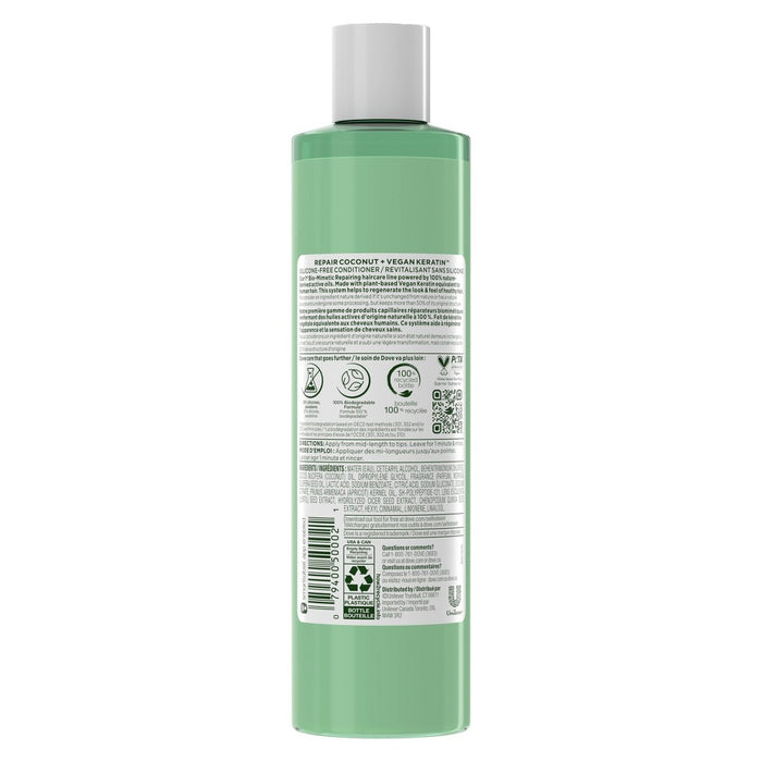Dove Beauty Real Repair Coconut & Vegan Keratin Silicone-Free Conditioner - 10 fl oz