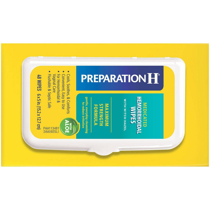 Preparation H Maximum Strength formula Medicated Wipes - 48ct
