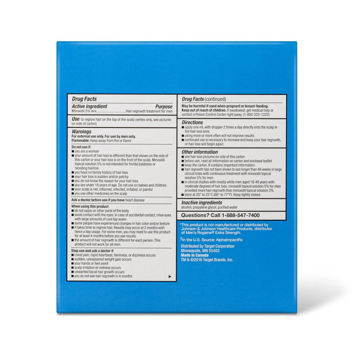 Hair Regrowth Treatment for Men - 3ct/2 fl oz - up & up