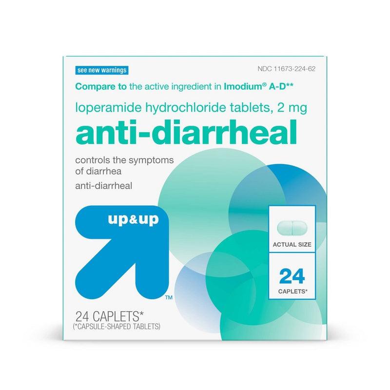 Loperamide Anti-Diarrheal Caplets - 24ct - up & up