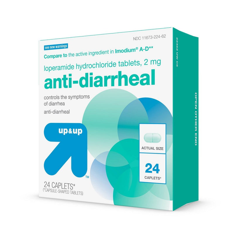Loperamide Anti-Diarrheal Caplets - 24ct - up & up
