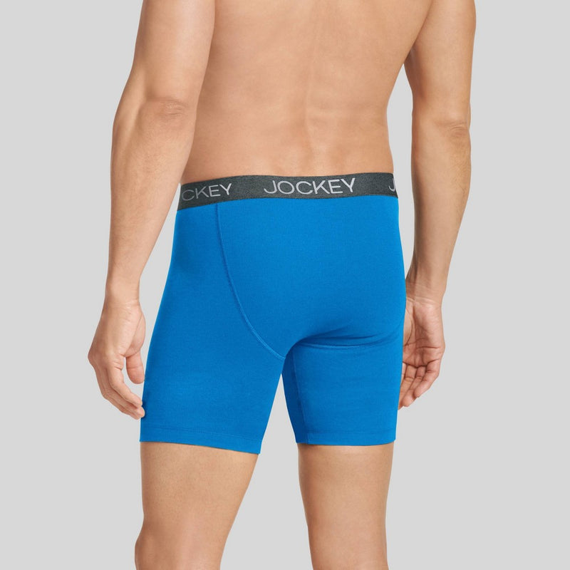 Jockey Generation Men's Stay New Magnolia Leaves Boxer Briefs 3pk - Blue M