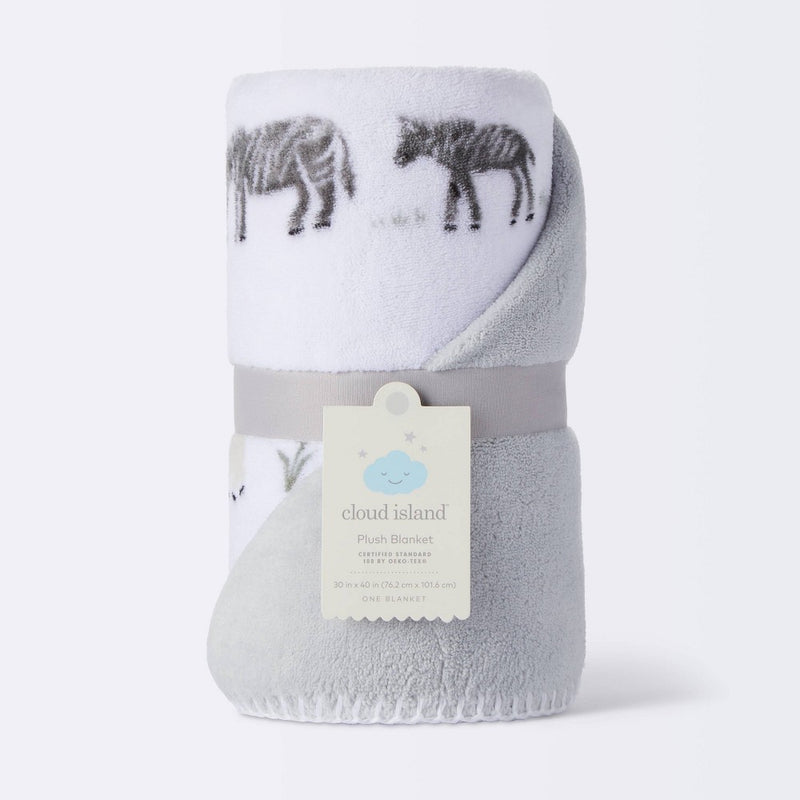 Plush Two by Two Baby Blanket - Animals - Cloud Island
