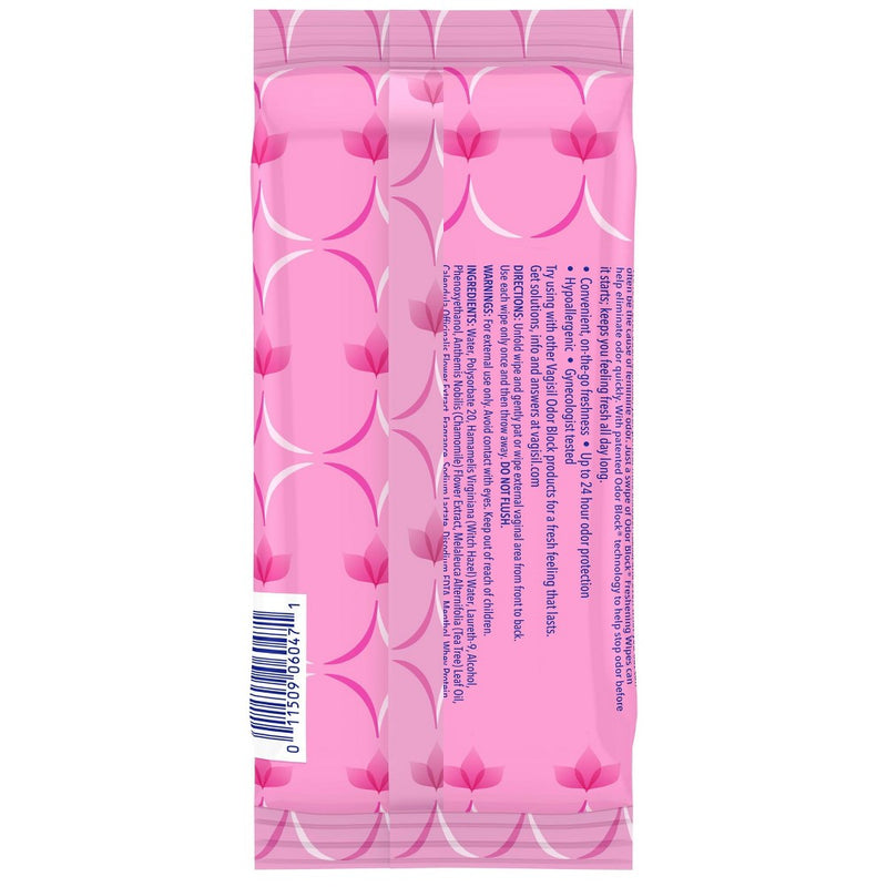 Vagisil Odor Block Daily Freshening Wipes - 20ct
