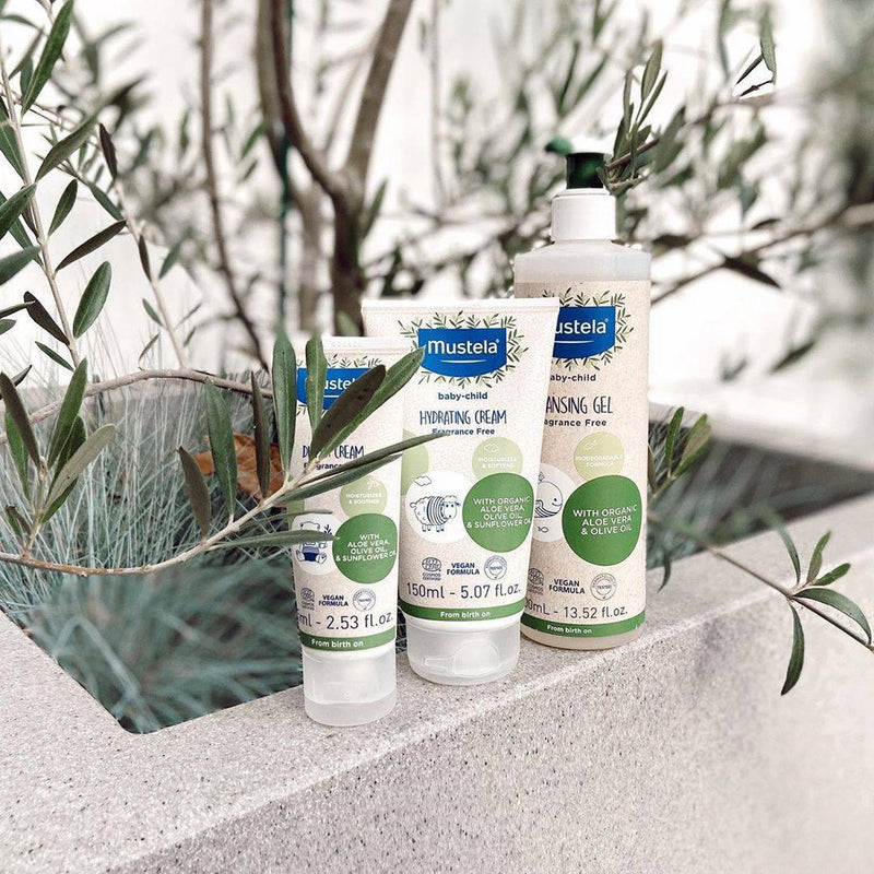 Mustela Organic Hydrating Cream with Olive Oil and Aloe - Fragrance Free - 5.07 fl oz