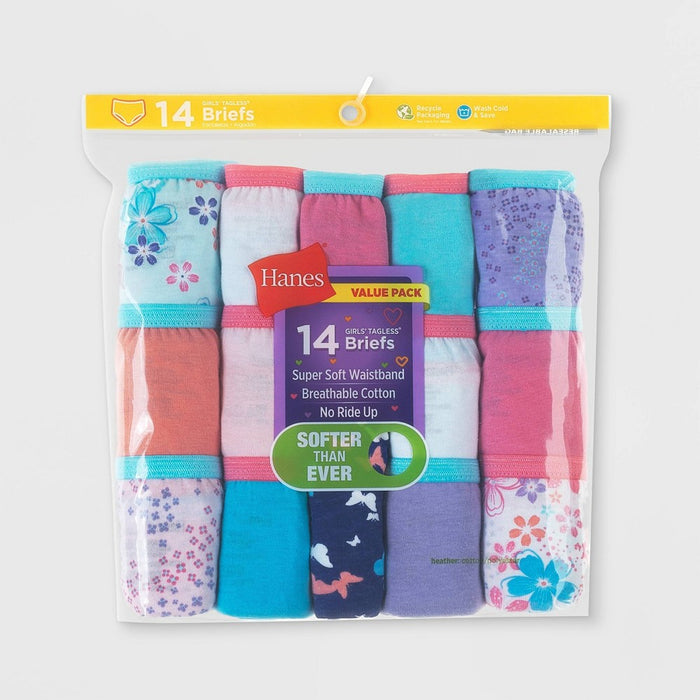 Hanes Girls' 14pk Briefs - Colors May Vary 16