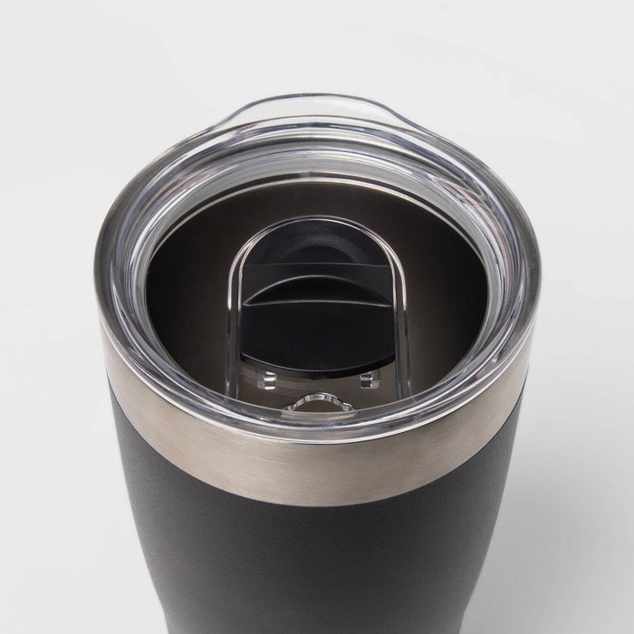 30oz Stainless Steel Lidded Tumbler Black - Embark