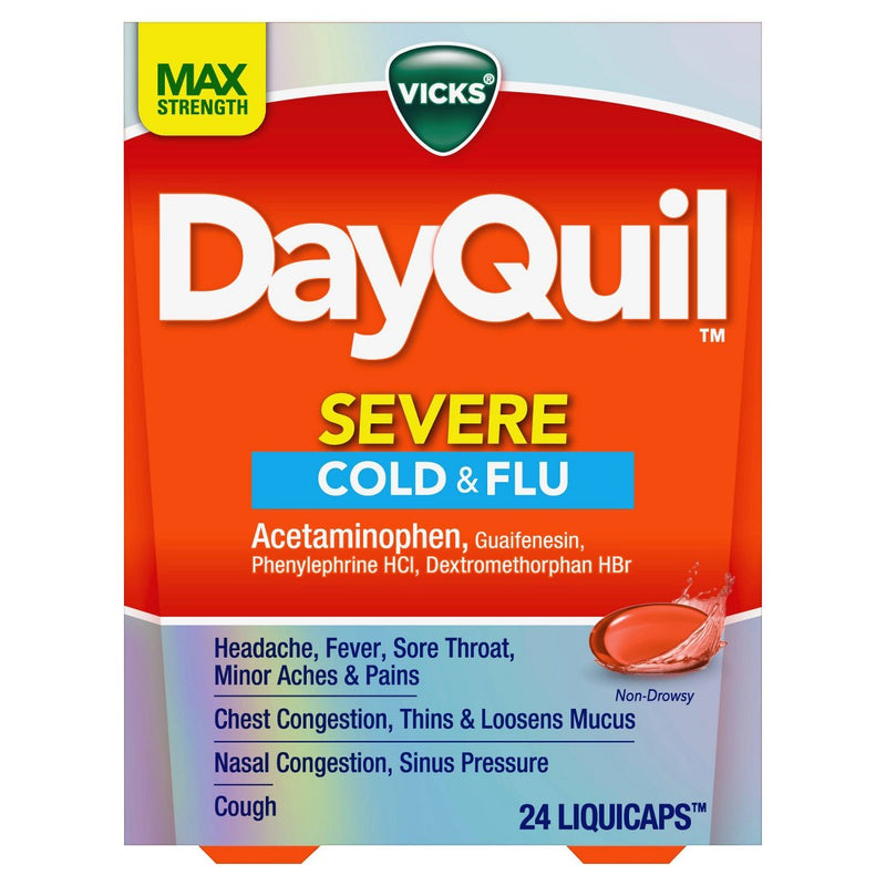 Vicks DayQuil Severe Cold & Flu Relief LiquiCaps - Acetaminophen - 24ct