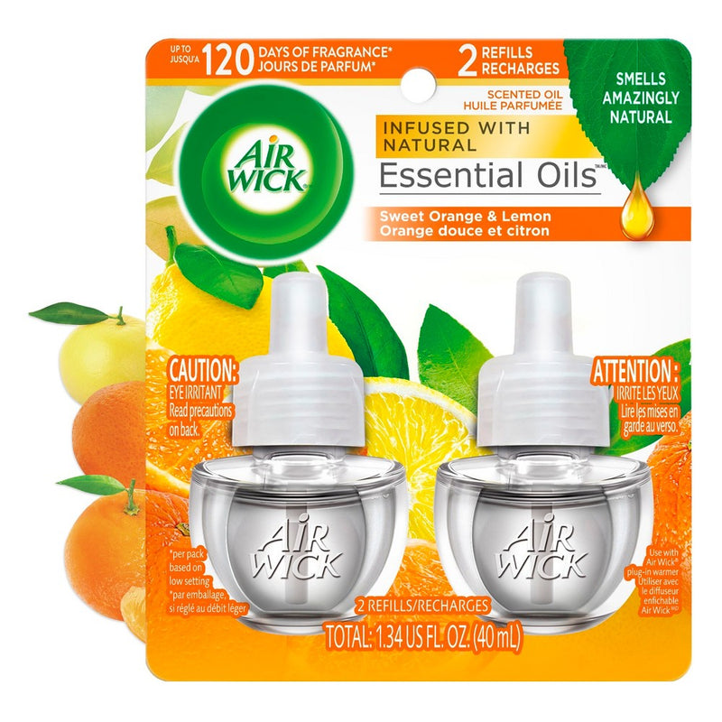 Air Wick Scented Oil Pure Sparkling Air Freshener Refill - Citrus - 1.34 fl oz/2pk