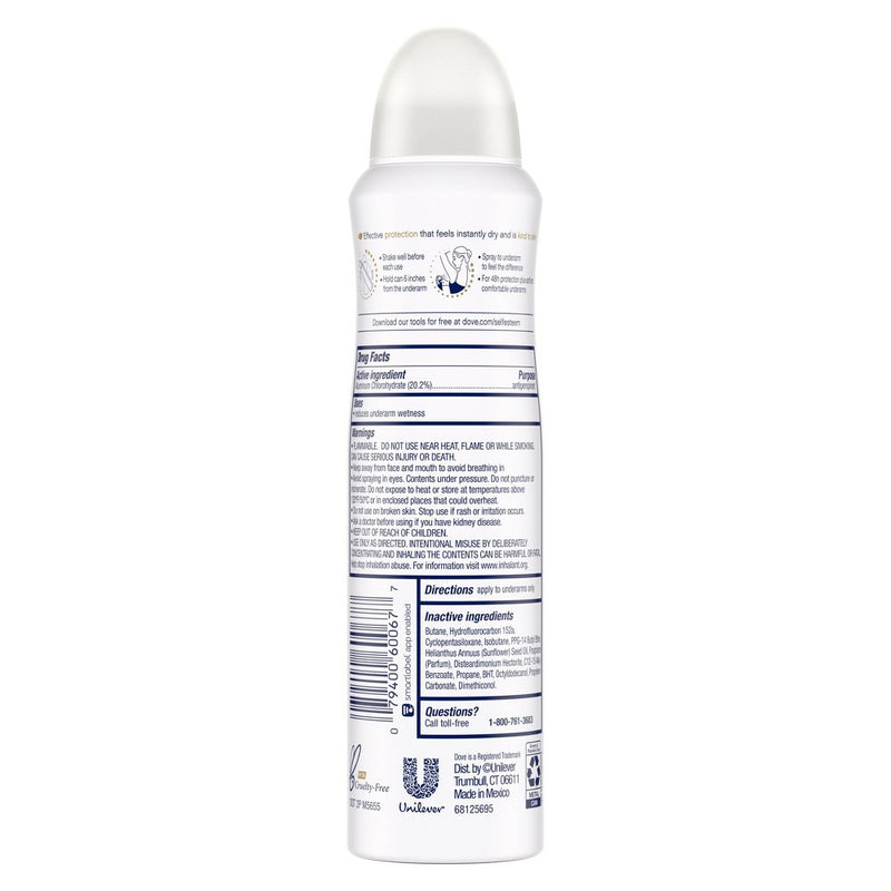 Dove Beauty Advanced Care Pink Rosa 48-Hour Antiperspirant & Deodorant Dry Spray - 3.8oz