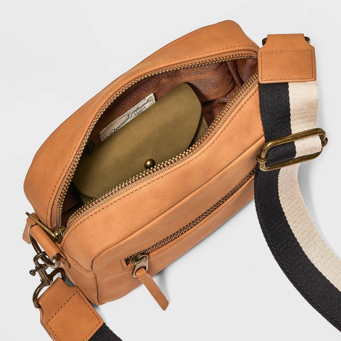 Camera Crossbody Bag with Strap - Universal Thread Cognac
