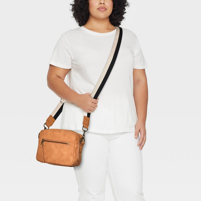 Camera Crossbody Bag with Strap - Universal Thread Cognac