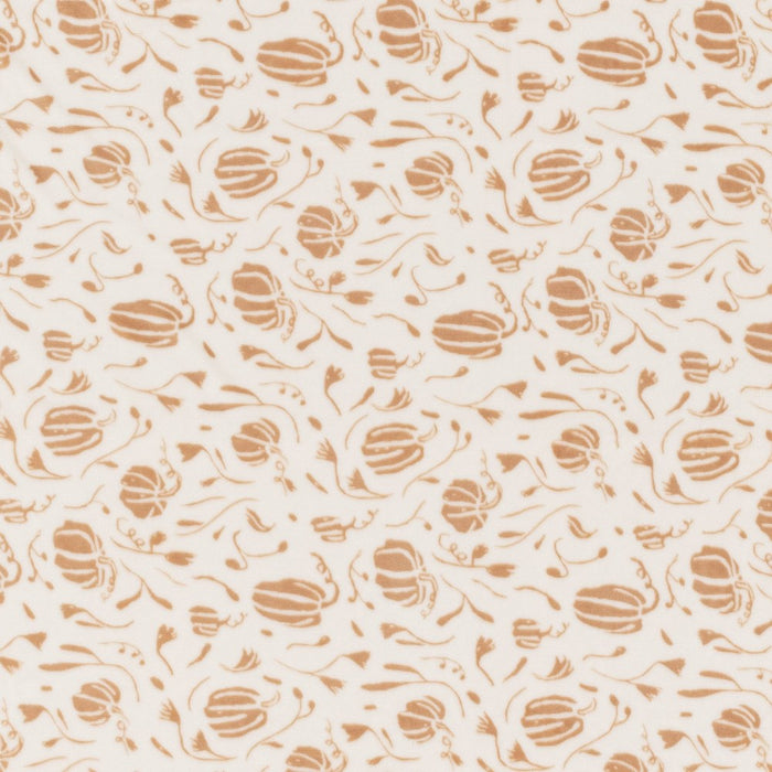 Mini Pumpkin Printed Plush with Shearling Reverse Throw Blanket Neutral/Cream - Threshold