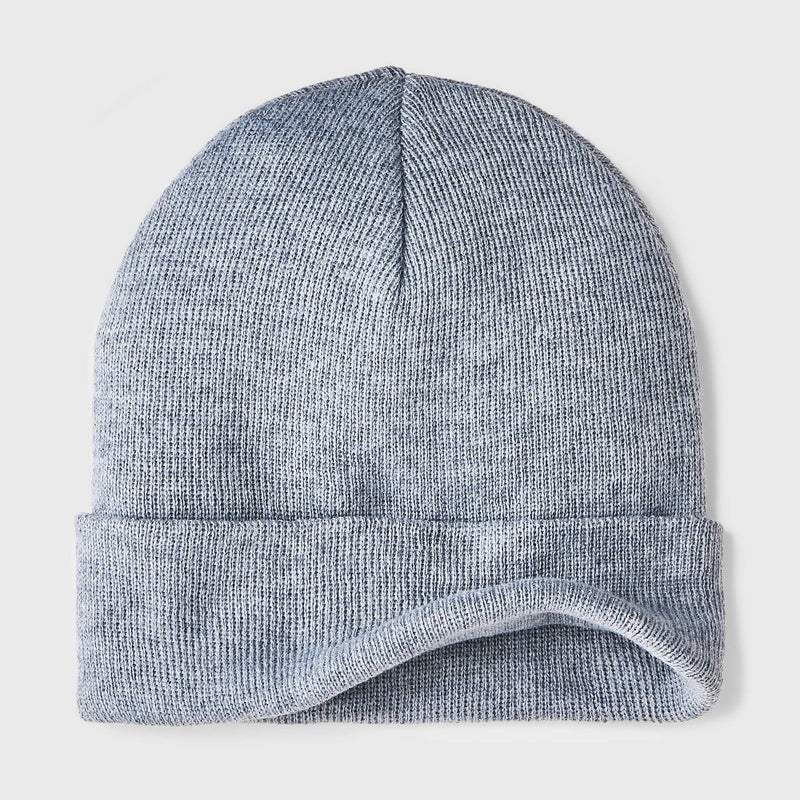 Kids' Solid Knit Cuffed Beanie - Cat & Jack Gray