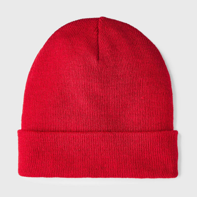 Kids' Solid Knit Cuffed Beanie - Cat & Jack Red