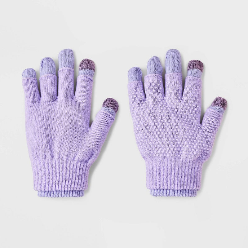Kids' 2pk Knit Gloves - Cat & Jack Purple