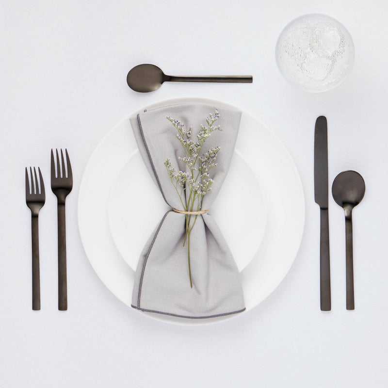 20pc Squared Straight Flatware Set Black - Room Essentials