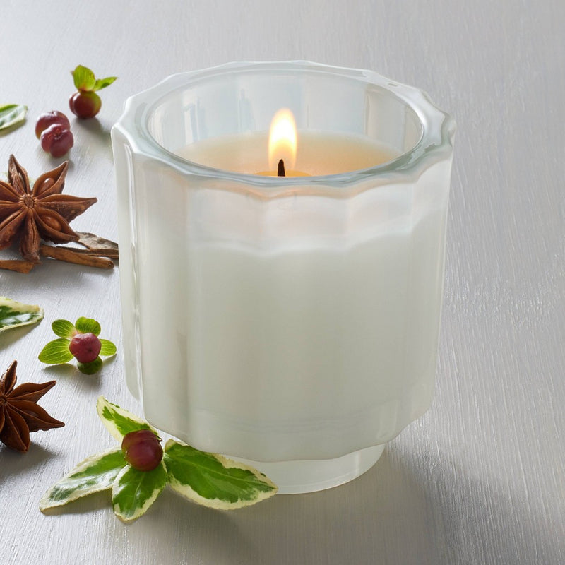 Milky Glass Mulled Spice Mini Jar Christmas Candle Ivory 4.6oz - Hearth & Hand with Magnolia