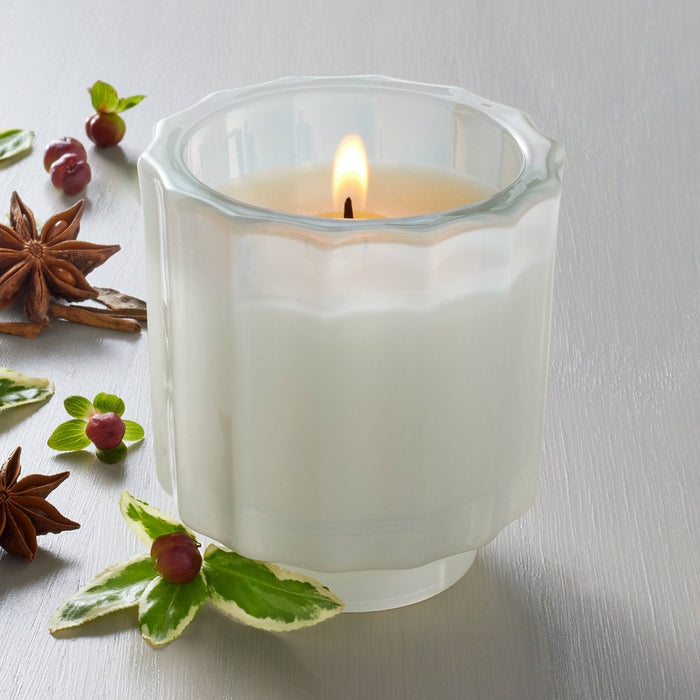 Milky Glass Mulled Spice Mini Jar Christmas Candle Ivory 4.6oz - Hearth & Hand with Magnolia