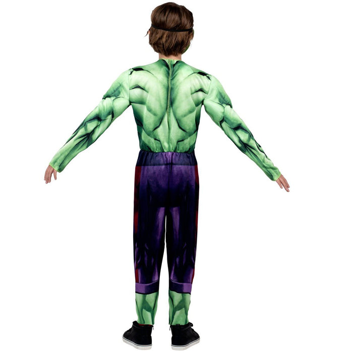 Kids' Marvel Hulk Muscle Chest Halloween Costume Jumpsuit with Mask M*15