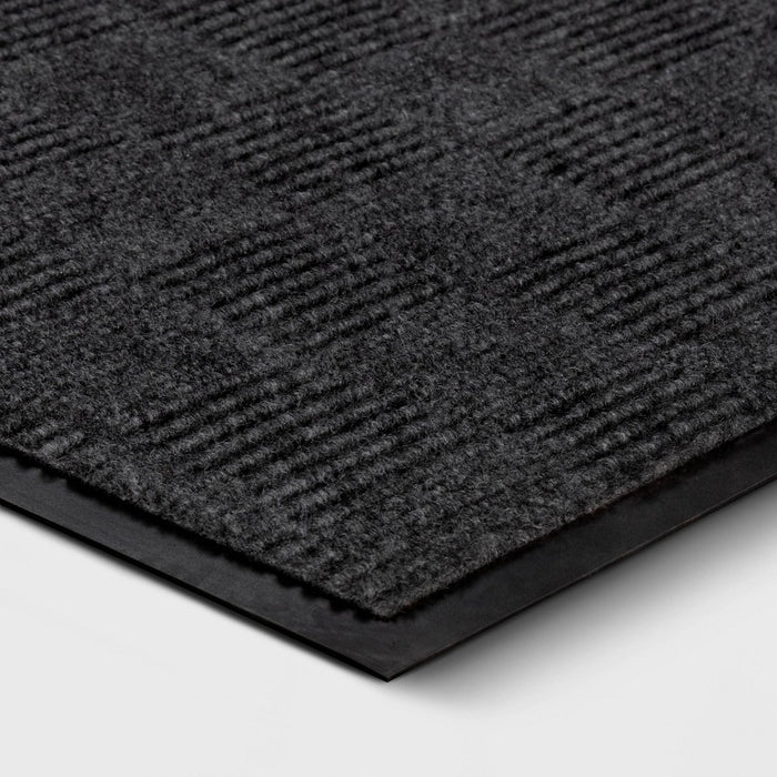1'6"x2'4" Crochet Utility Doormat Gray - Threshold (LOCAL PICKUP ONLY)