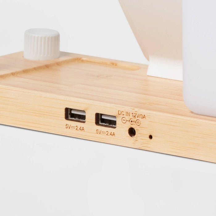 Desk Lamp with Wireless Charging and Storage Compartment (Includes LED Light Bulb) - Brightroom