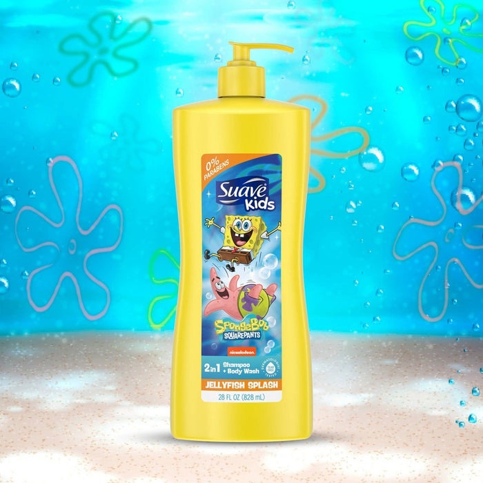 Suave Kids SpongeBob SquarePants Jellyfish Splash 2-in-1 Shampoo + Body Wash - 28 fl oz