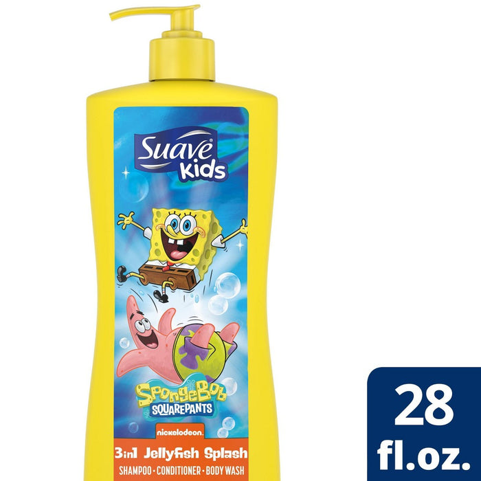Suave Kids SpongeBob SquarePants Jellyfish Splash 2-in-1 Shampoo + Body Wash - 28 fl oz