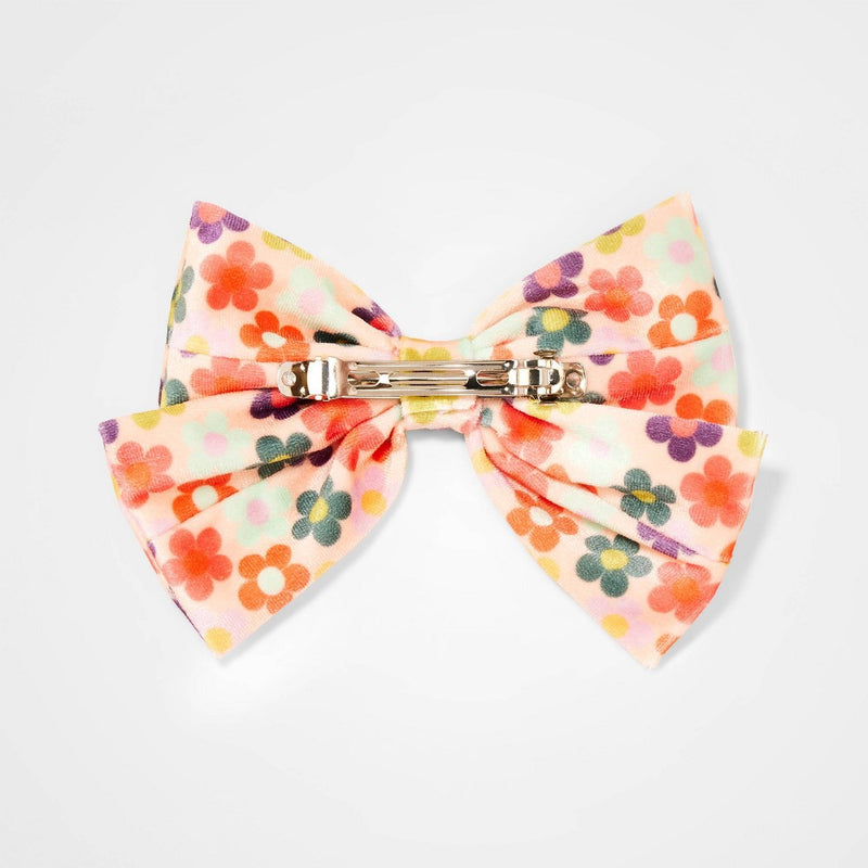 Girls' 2pk Floral Printed Barrette Set - art class