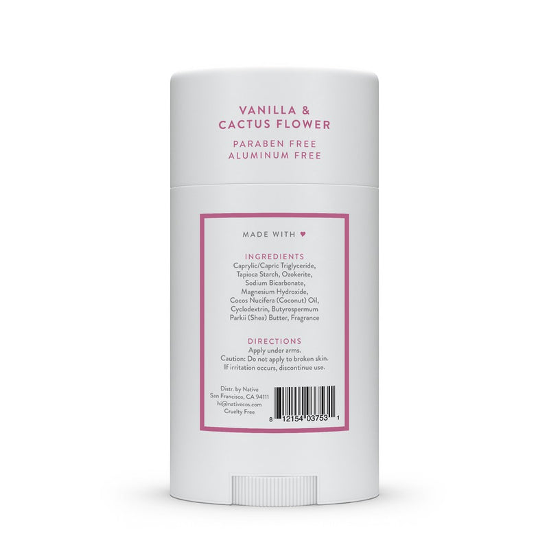 Native Deodorant - Vanilla & Cactus Flower - 2.65oz