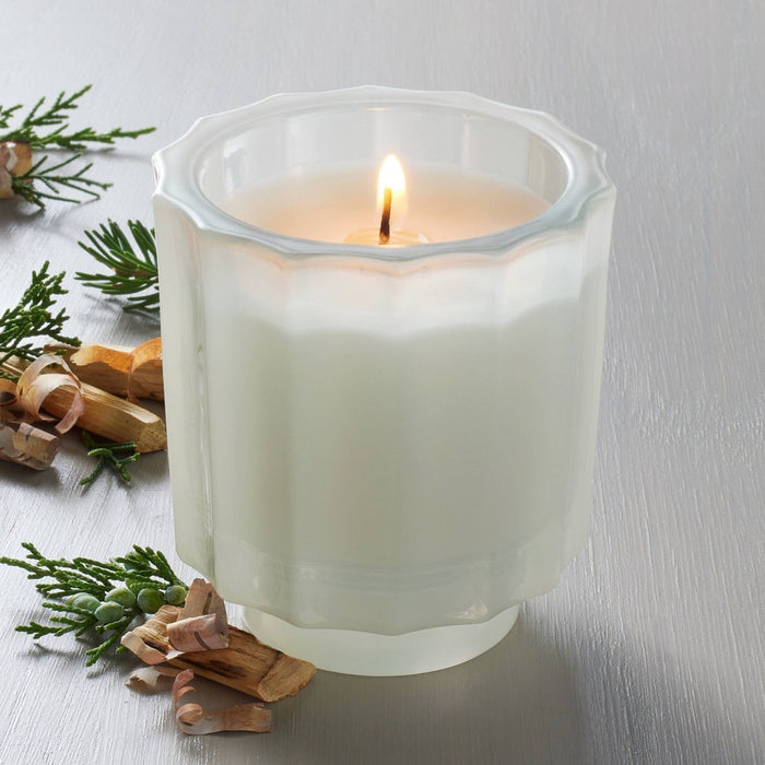 Milky Glass Fireside Spruce Mini Jar Christmas Candle Ivory 4.6oz - Hearth & Hand with Magnolia