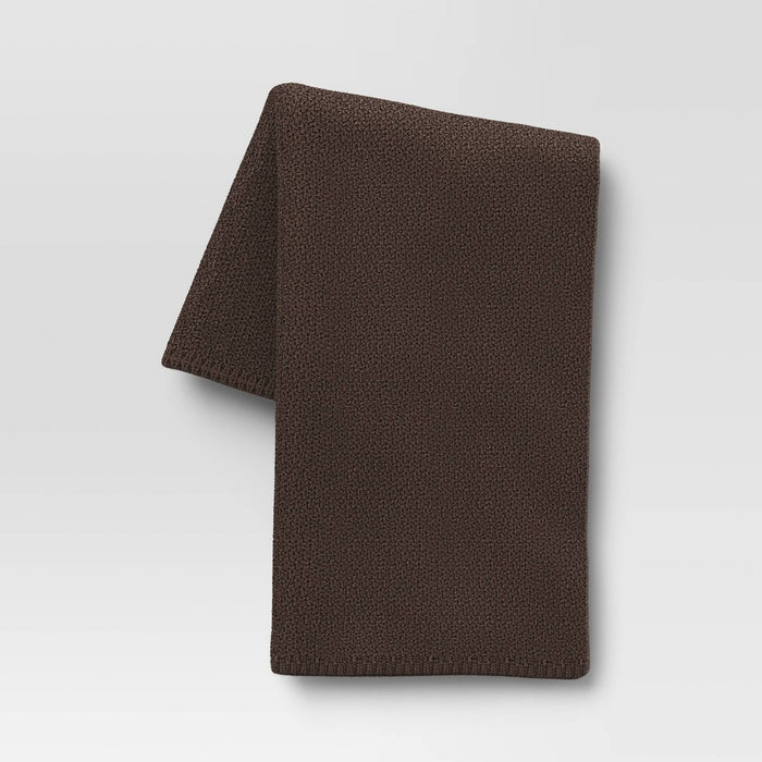 Oversized Recycled Knit Throw Blanket Gray - Threshold
